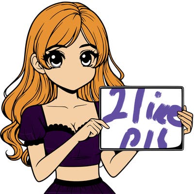 realistic pretty girl holding blank sign