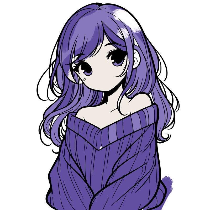 shy pretty girl wearing a sweater that is falling off one shoulder portrait