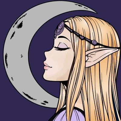 a realistic moon elf