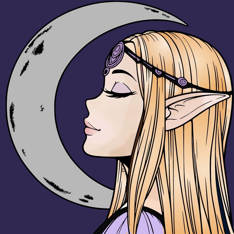 a realistic moon elf