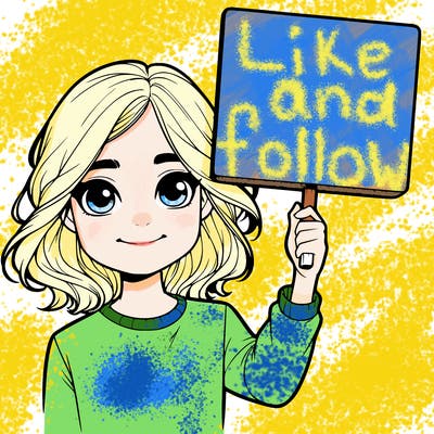 realistic girl holding up a sign