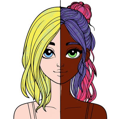 realistic girl split