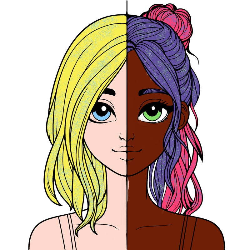 realistic girl split