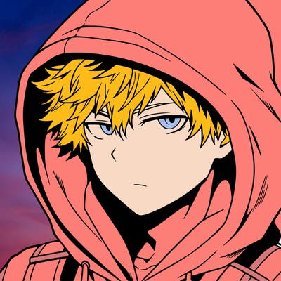 anime guy in hoodie