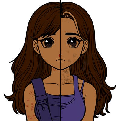 realistic girl split