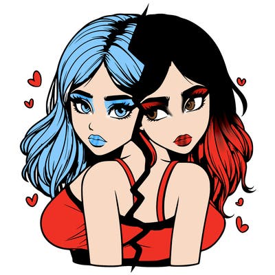 realistic girl split