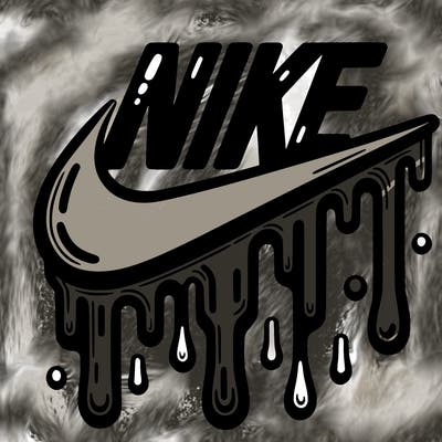 dripping nike logo