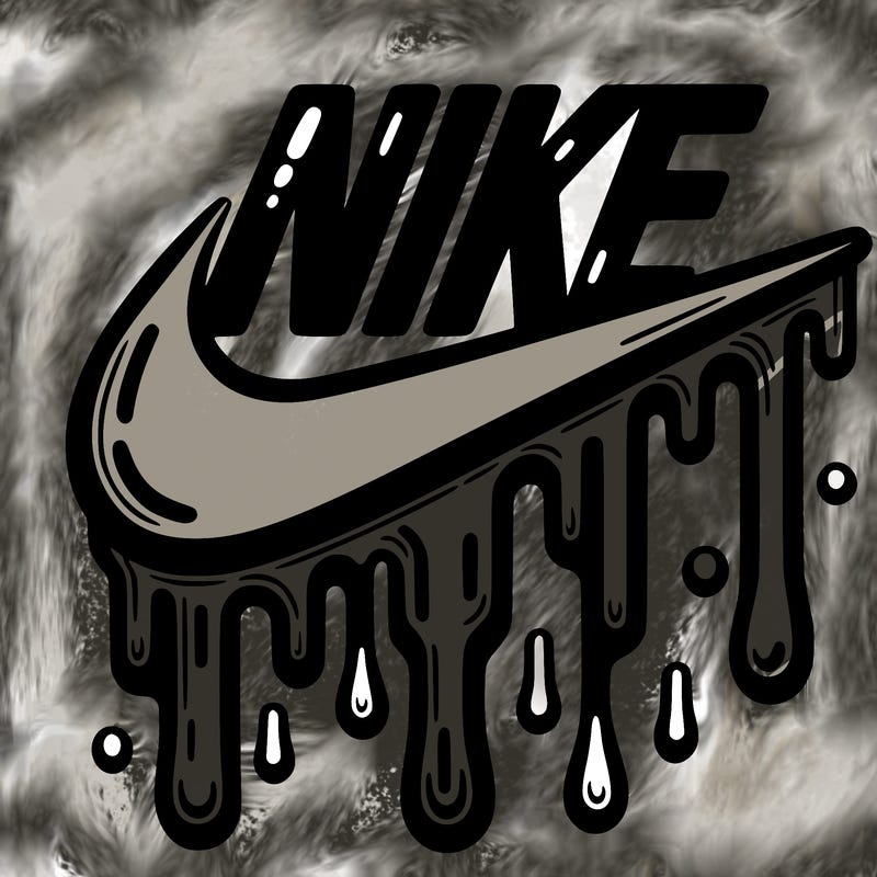 dripping nike logo