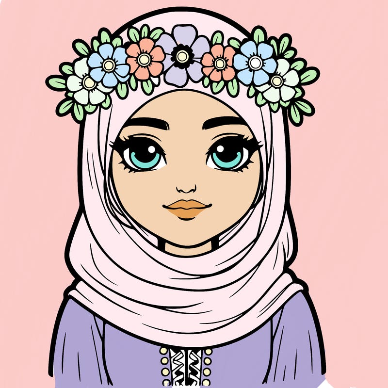 realistic girl with flower crown