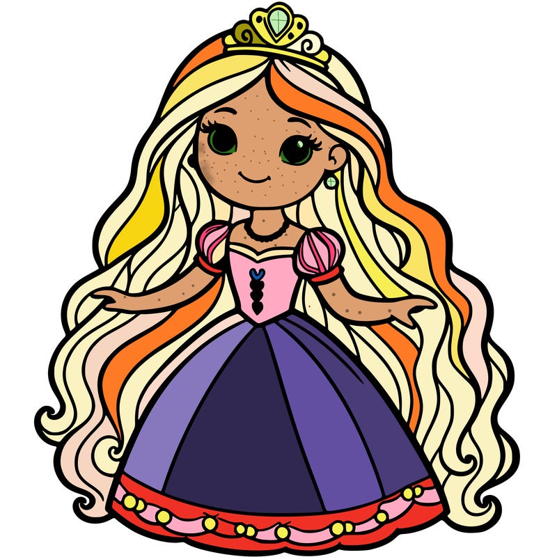 princess with long hair
