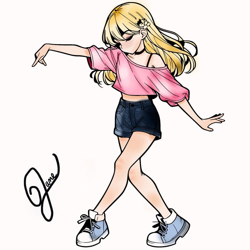 realistic girl danceing