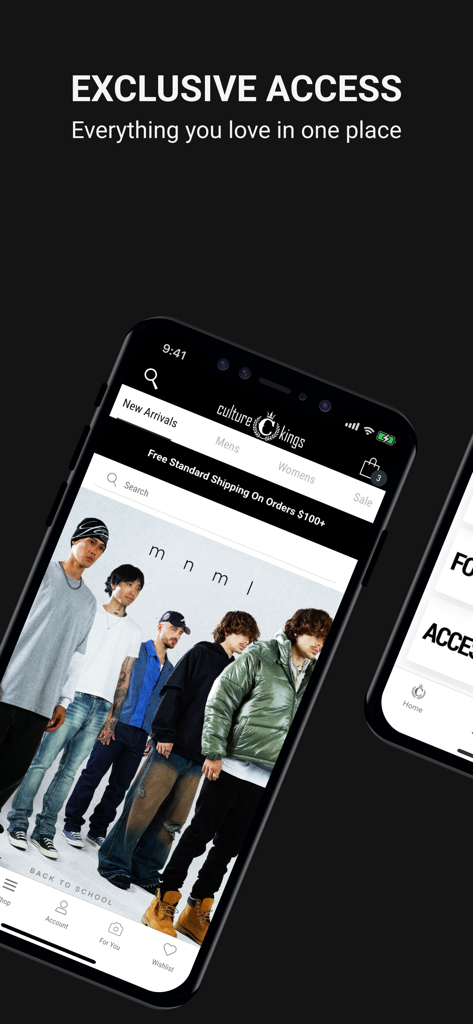 Culture Kings - Schermata principale dell'app di shopping streetwear Culture Kings con abbigliamento e collezioni di moda esclusivi