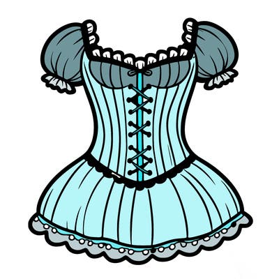 a corset with a dress
