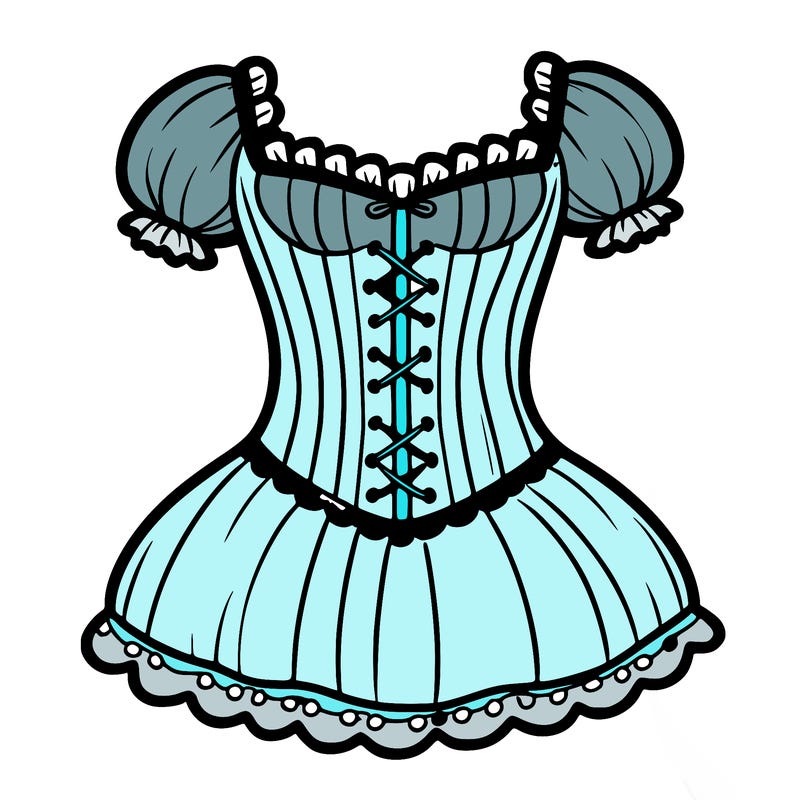 a corset with a dress