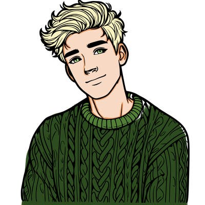 realistic guy with a beautiful jumper