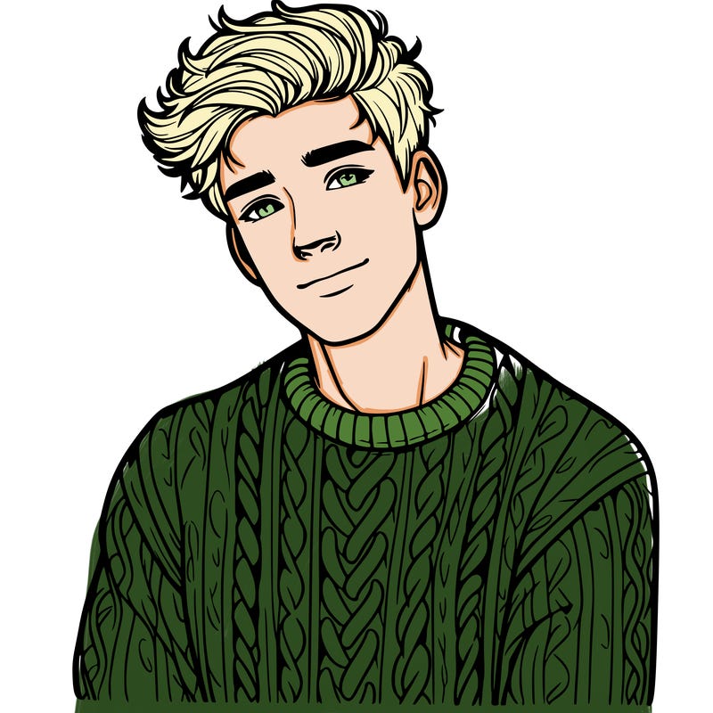 realistic guy with a beautiful jumper