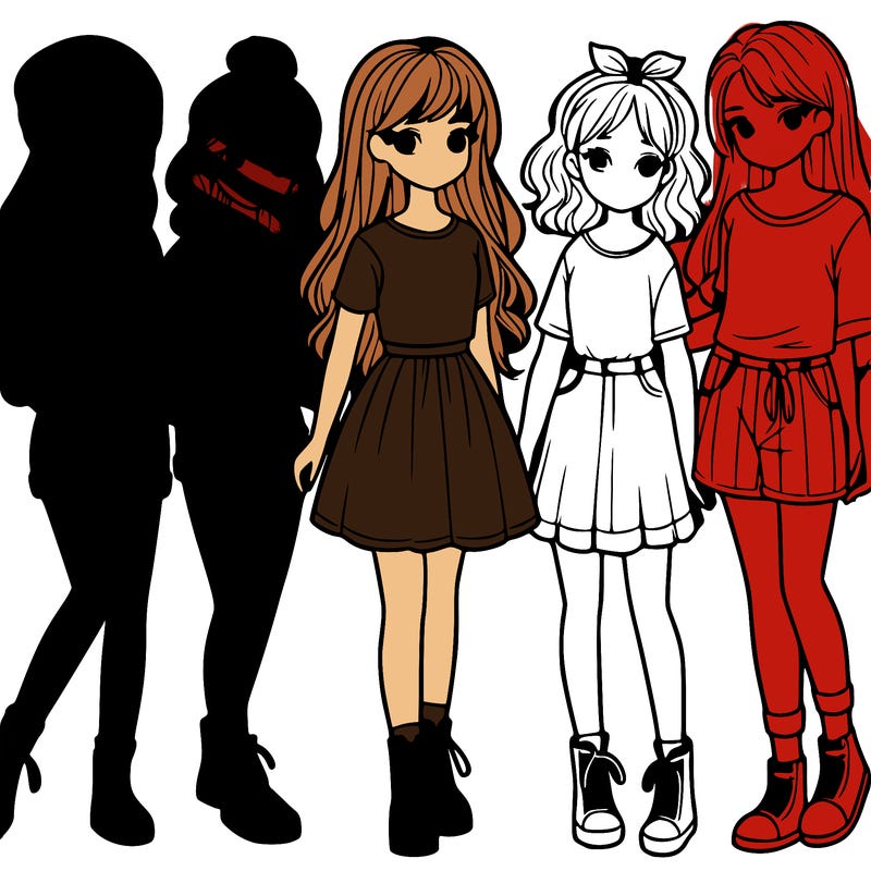 a group of five girls