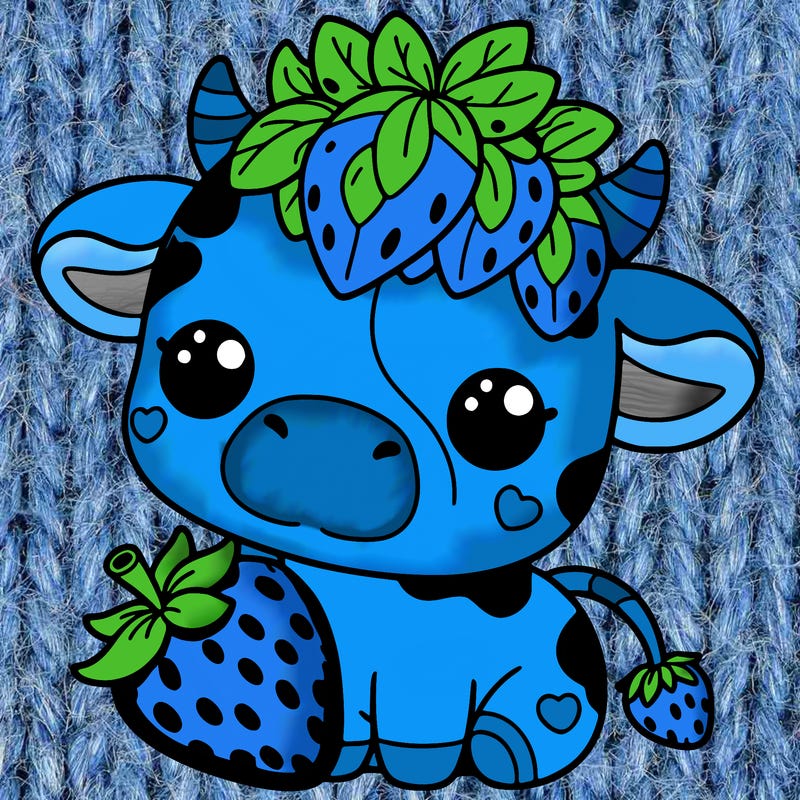 cute strawberry cow