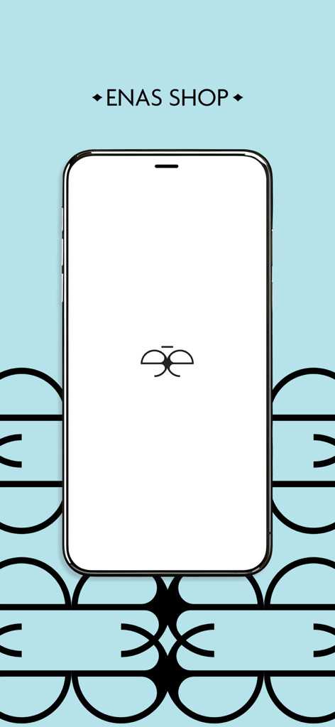 Enas Shop - Enas Shop mobile app splash screen displaying the brand logo and a light blue background