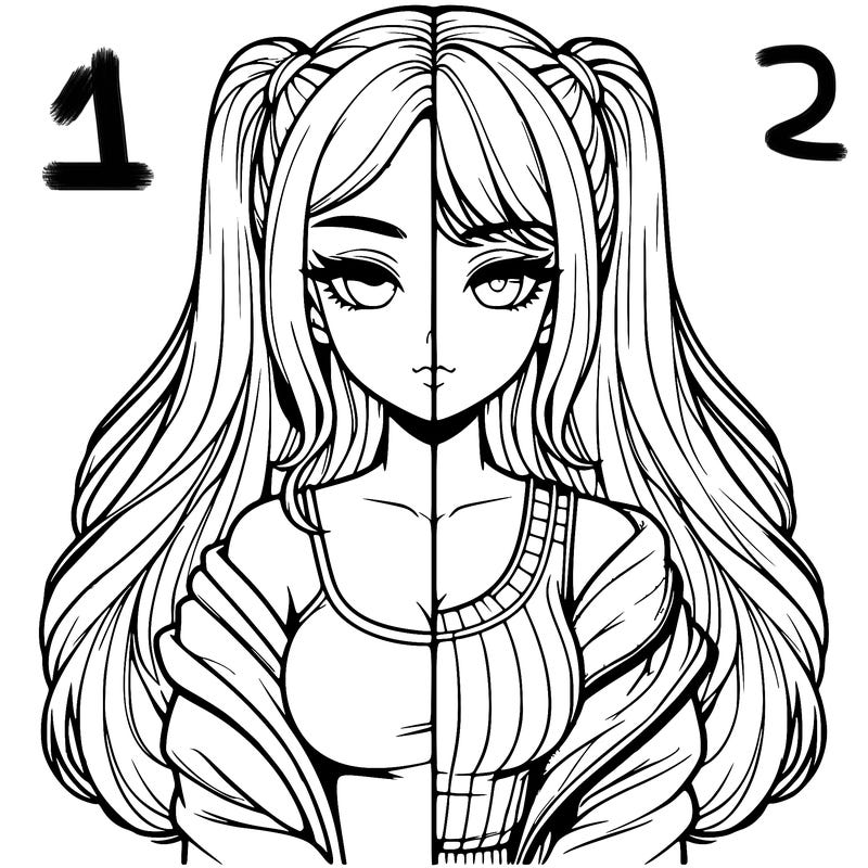 realistic girl split