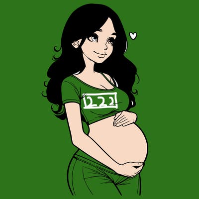 realistic pregnant girl