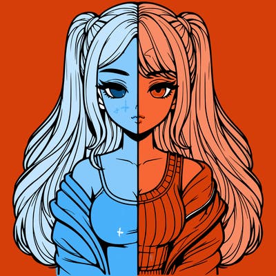 realistic girl split