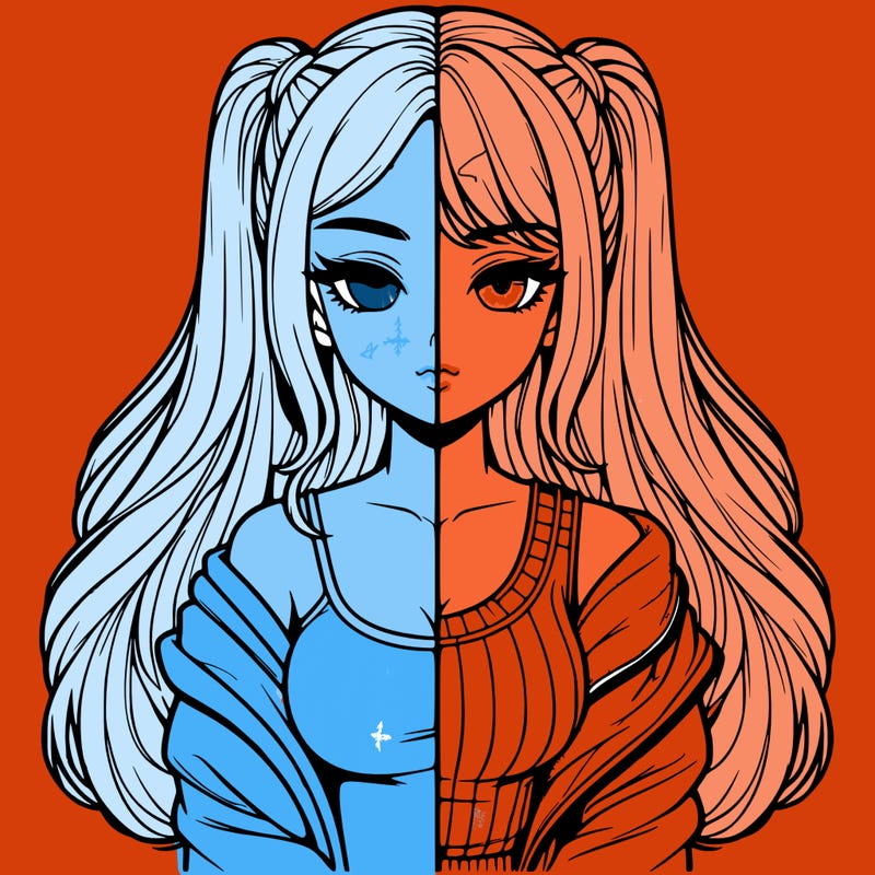 realistic girl split