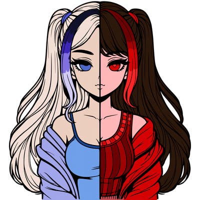 realistic girl split