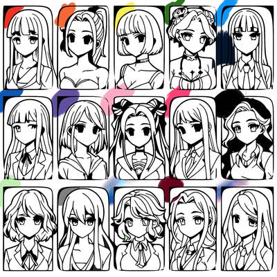 girls that look diffrent anime