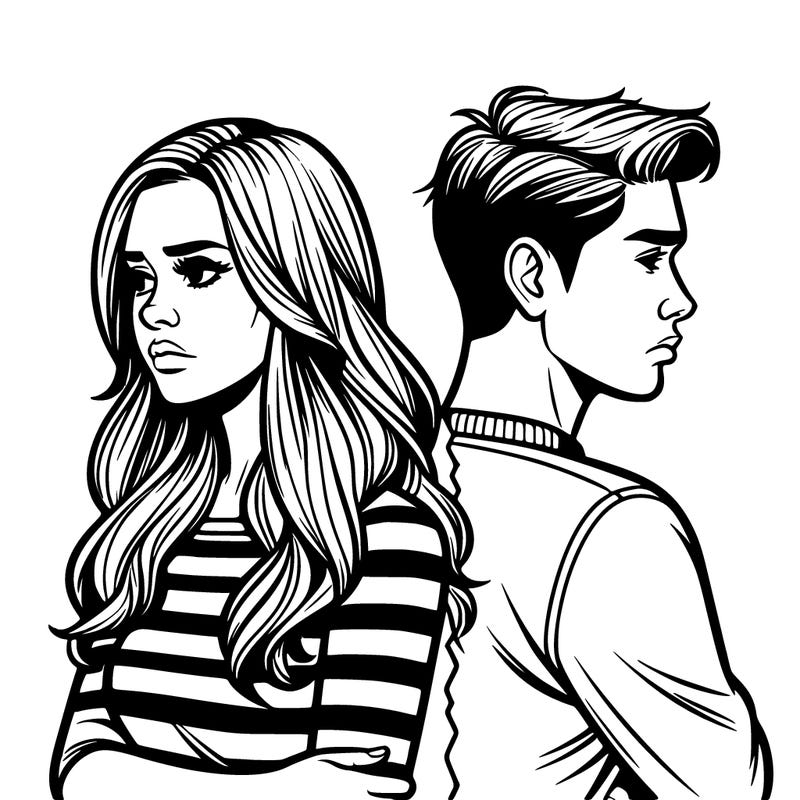 girl with a boyfriend  and braking  up