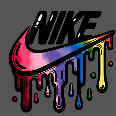 dripping nike logo