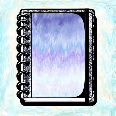 blank, realistic notebook