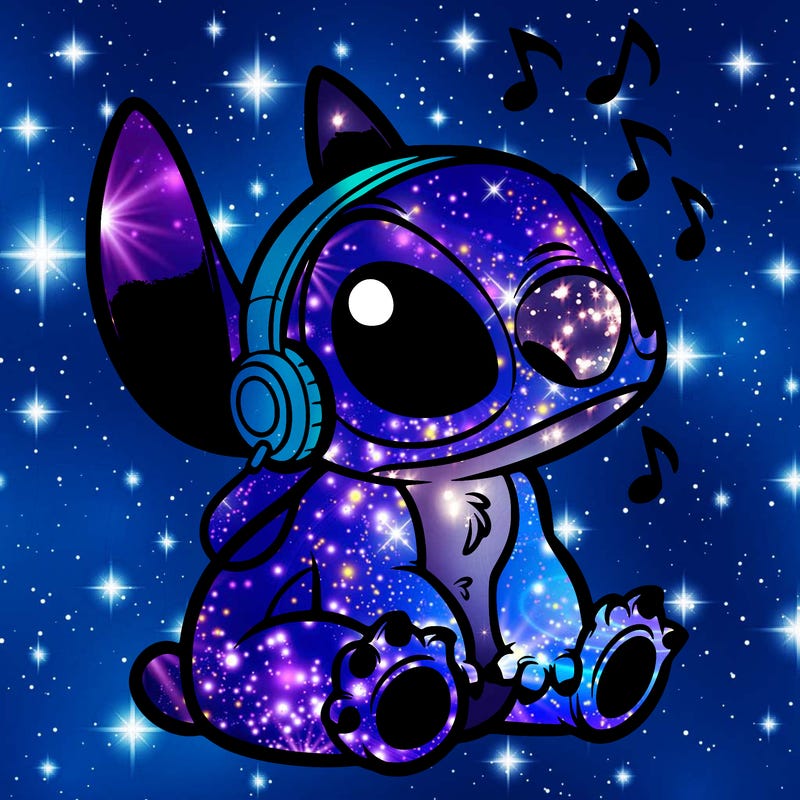 stitch listening to music
