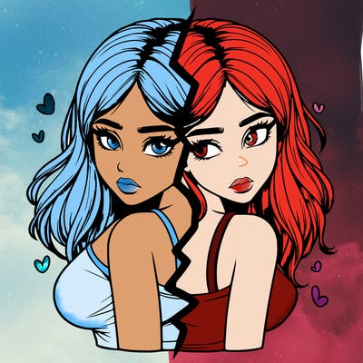 realistic girl split