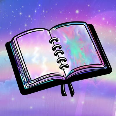 open note book blank