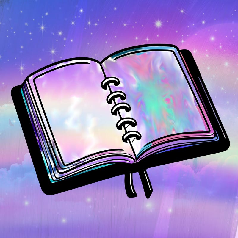 open note book blank