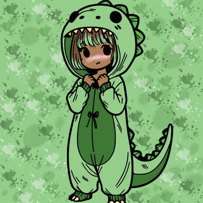 dino onesies on girl