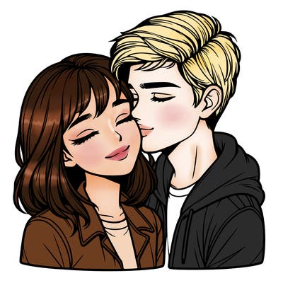 realistic girl and boy  love