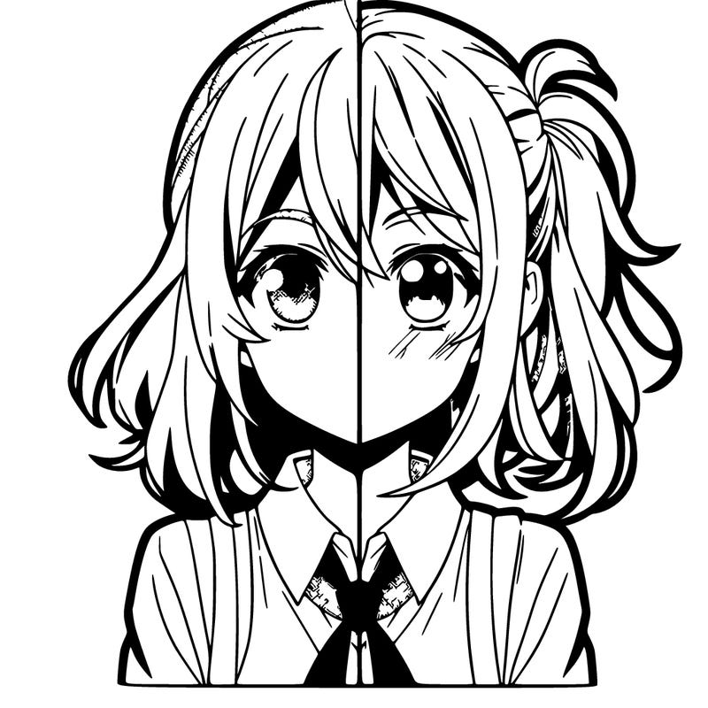 manga character split picture