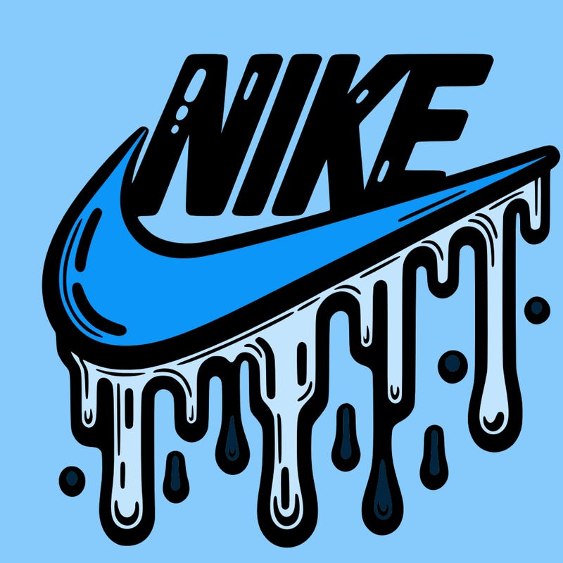 dripping nike logo