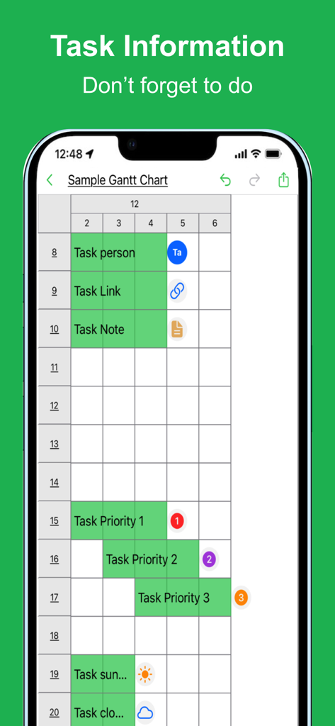 GanttchartAI: GanttChart by AI - タスクスケジュールと優先順位を示すモバイルデバイス上のガントチャート。