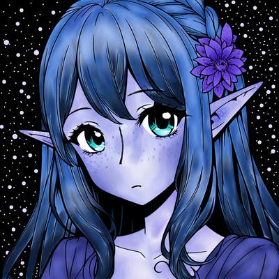 realistic anime girl with elf ears