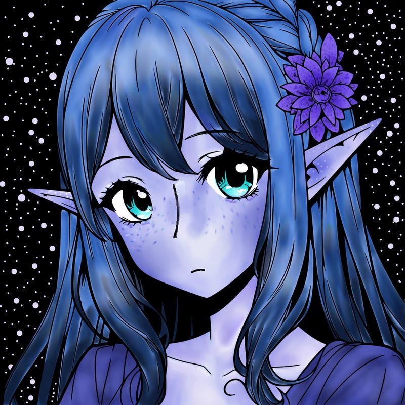 realistic anime girl with elf ears