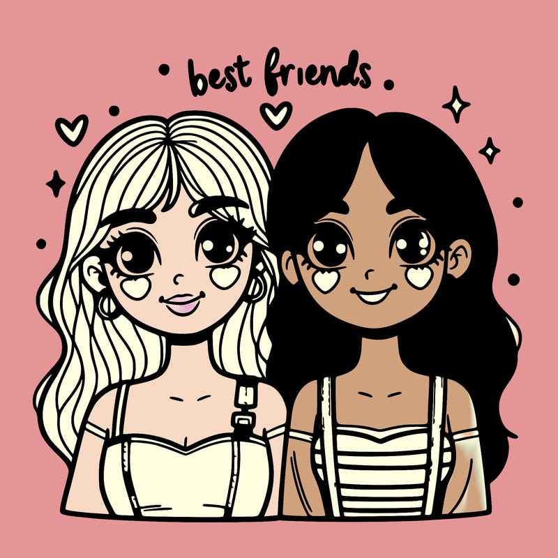 2 girl besties