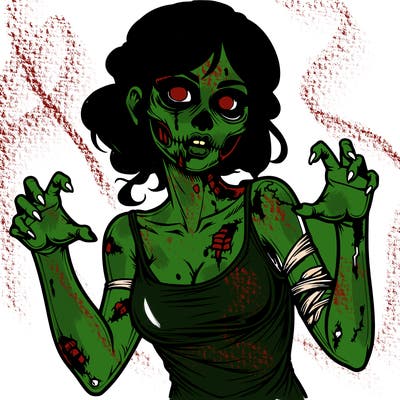 realistic zombie girl