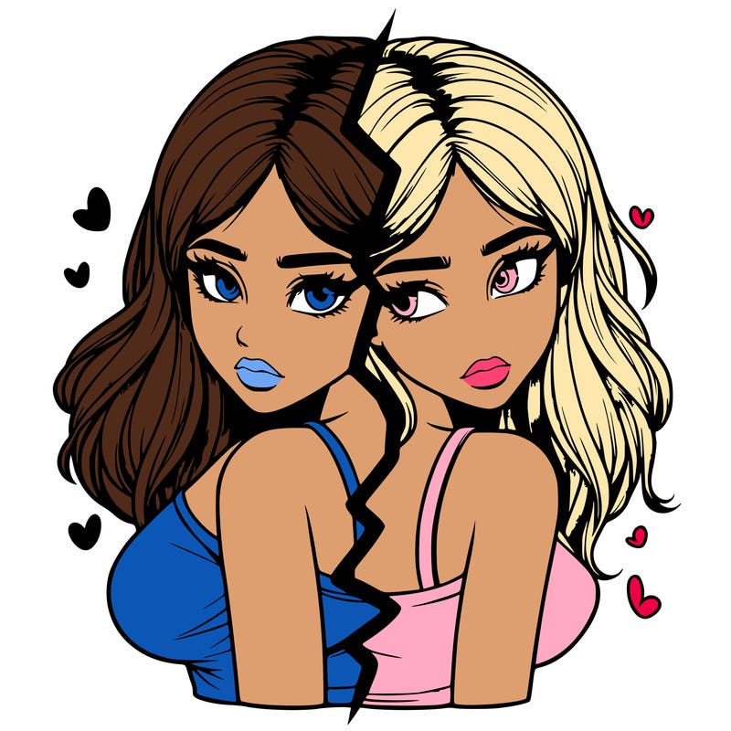 realistic girl split