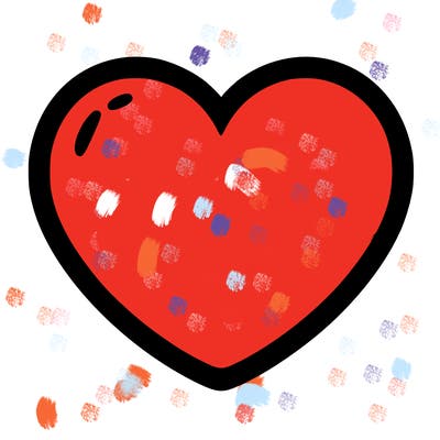 a blank heart