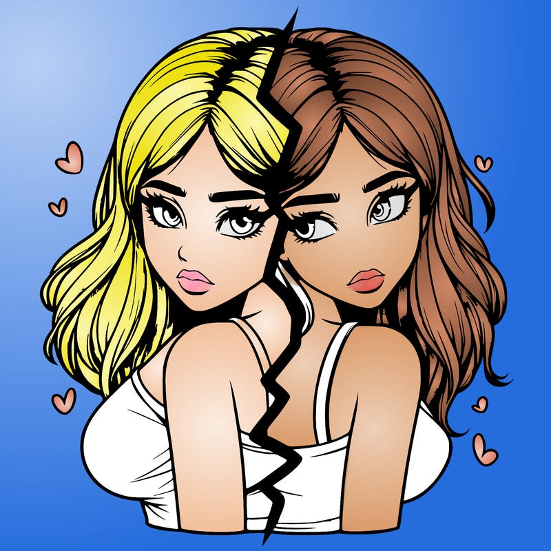 realistic girl split