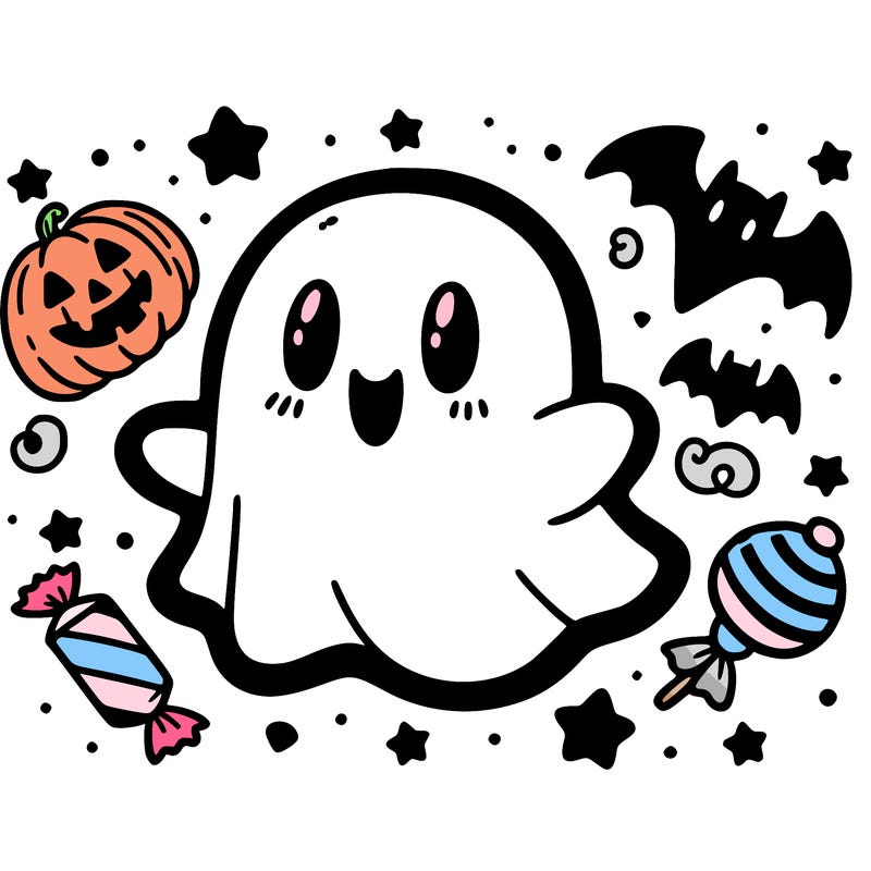 halloween cute little ghost