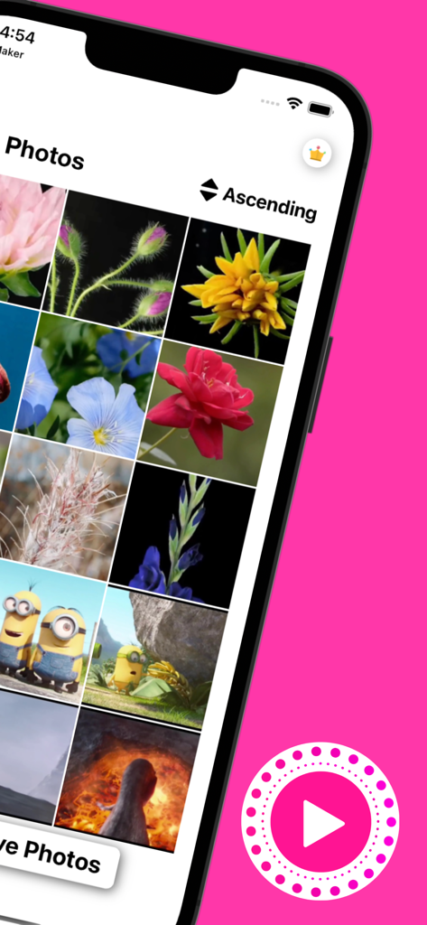 Live Photo Converter * - Live Photo Converter app gallery interface showing multiple photos for selection